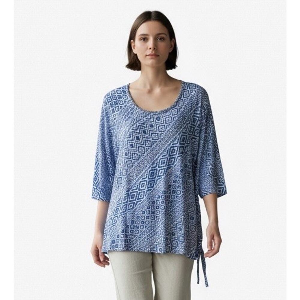 Ruby Rd. Blue/White Pullover Tunic - Size 3x - image 1